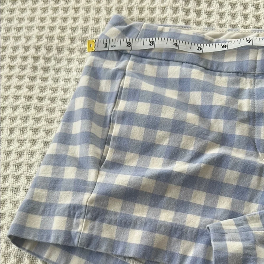 J. Crew Periwinkle and White Gingham Shorts. Size 2. - Picture 4 of 10